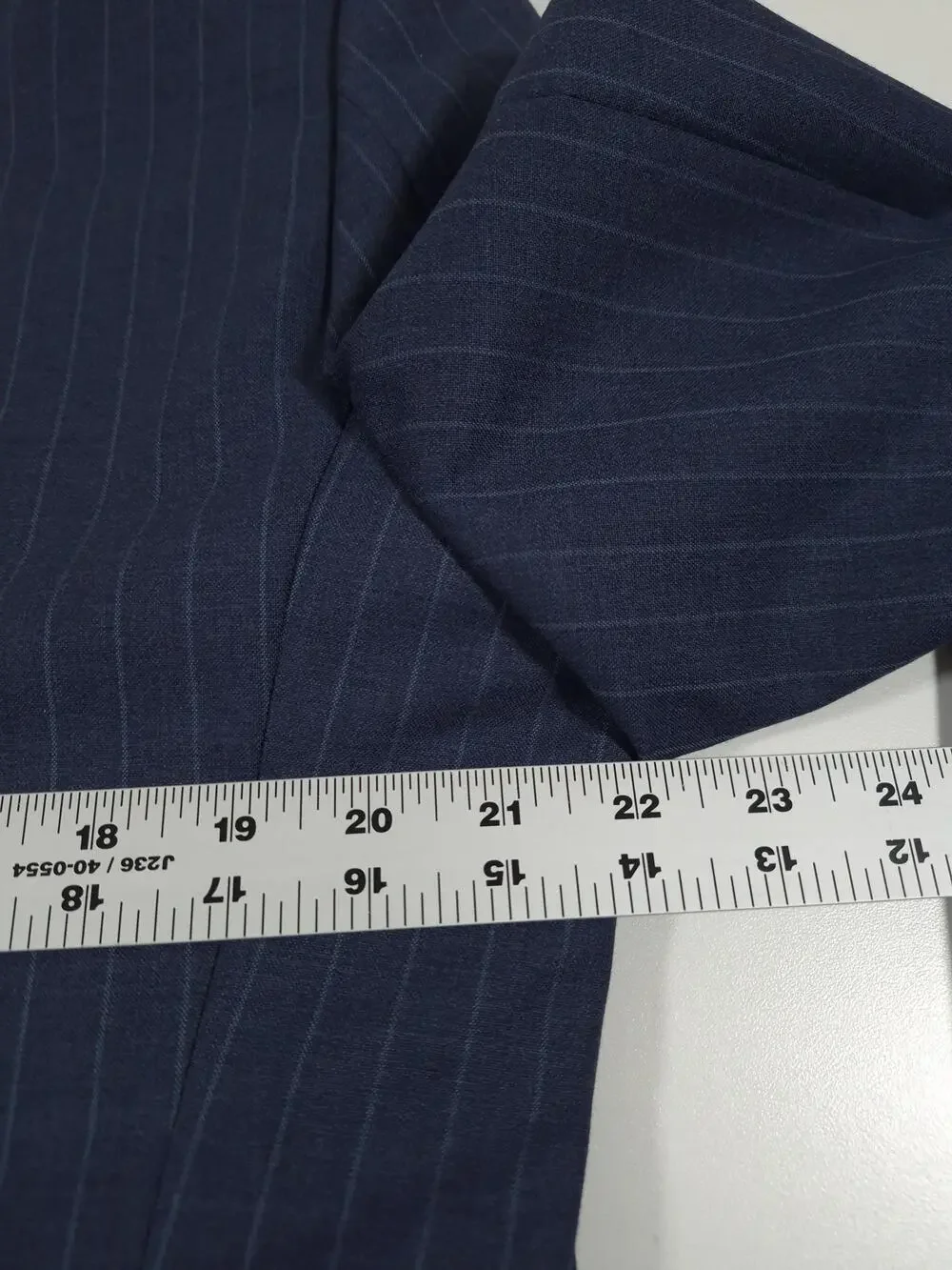 Brooks Brothers Suit Jacket Mens 44R Blue Wool Stripe 1818 Regent Drago Italy